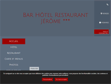 Tablet Screenshot of hotel-restaurant-chezjerome.fr